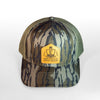Mossy Oak Bottomland Leather Patch Trucker Hat