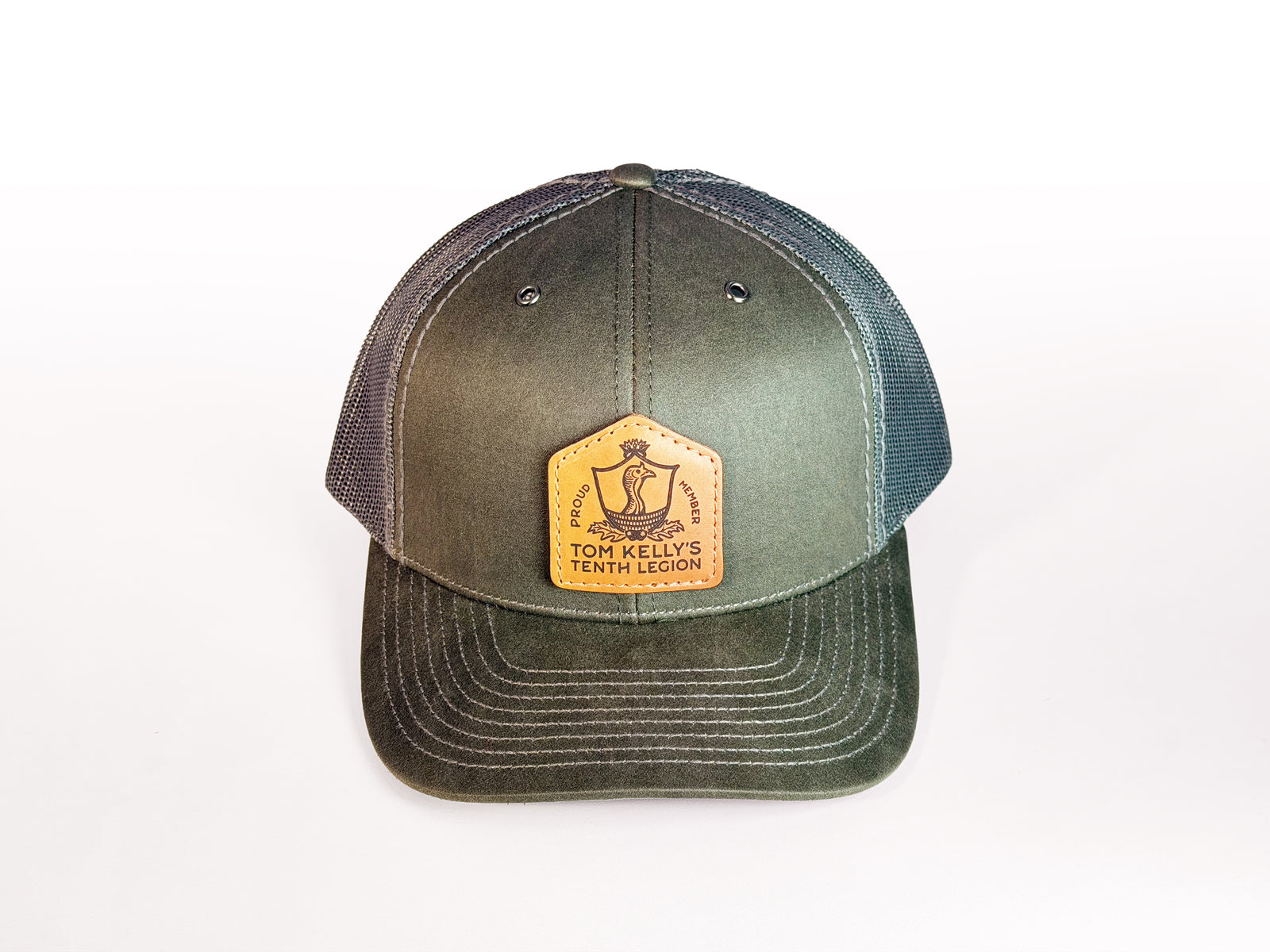 Work-Built Leather Patch Trucker Hat