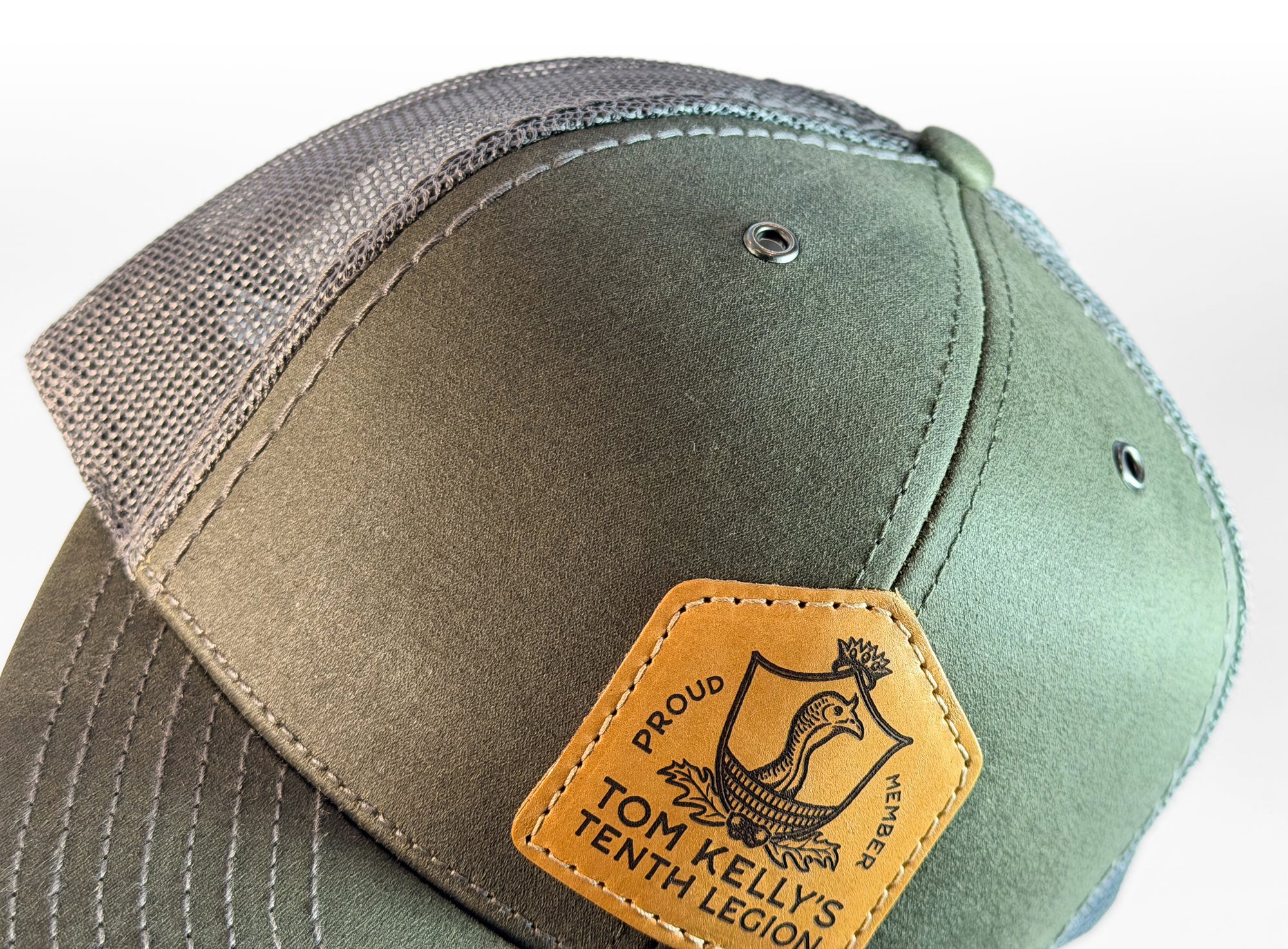 Work-Built Leather Patch Trucker Hat
